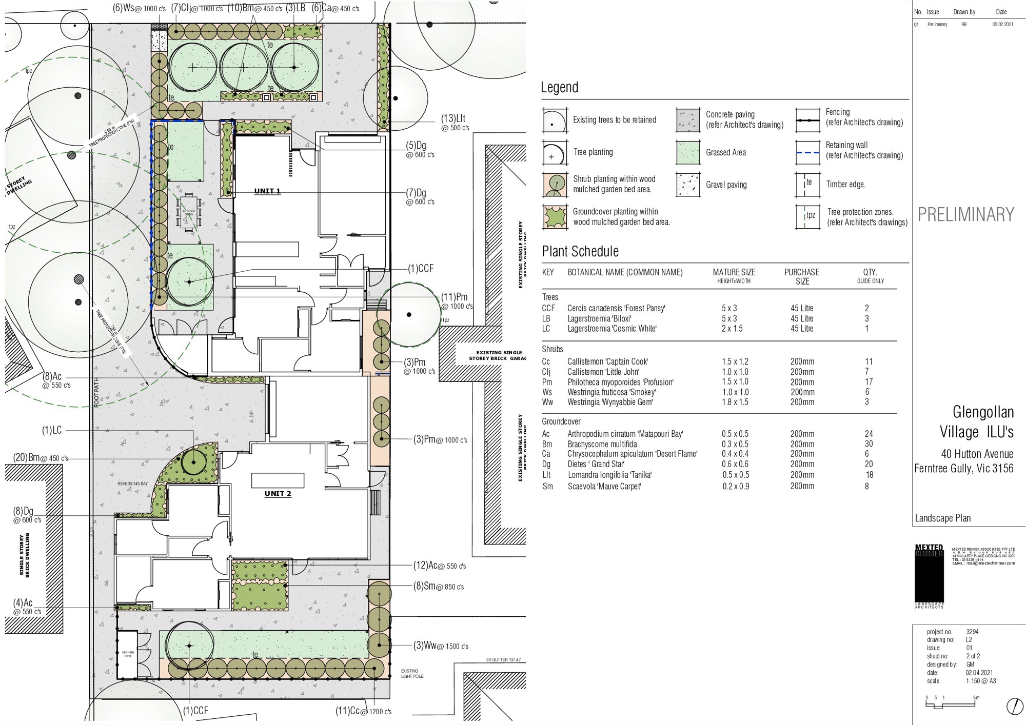 Glengollan Village — Landscape Plan L201